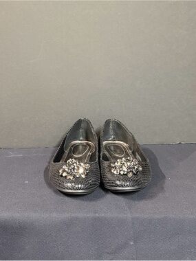 Calvin Klein Embellished Morgan Flats Sz 9M Black